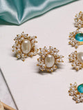 Ishhaara Stone Beaded Baroque Drop Necklace