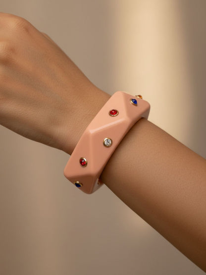 Ishhaara Stone Studded Acrylic Bangle
