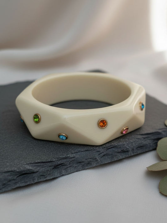 Ishhaara Stone Studded Acrylic Bangle