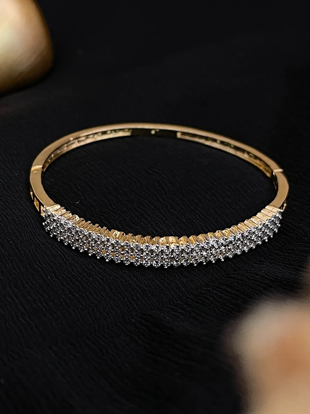 Ishhaara Stone Studded Bangle Style Bracelet