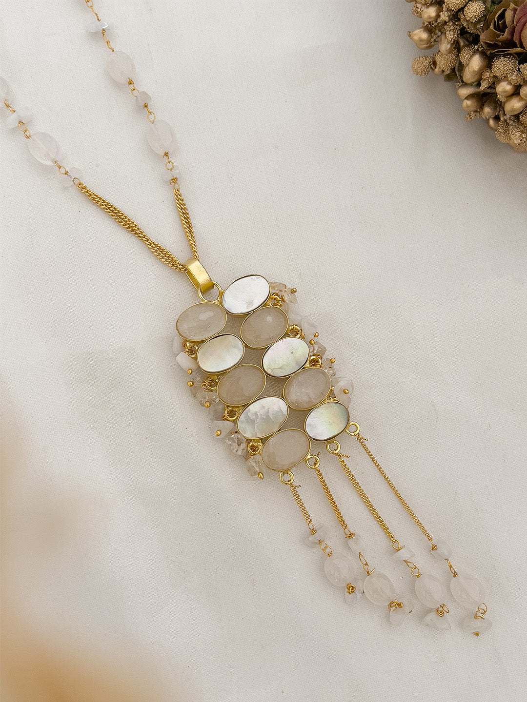 Ishhaara Stones Studded Irregular Style Necklace