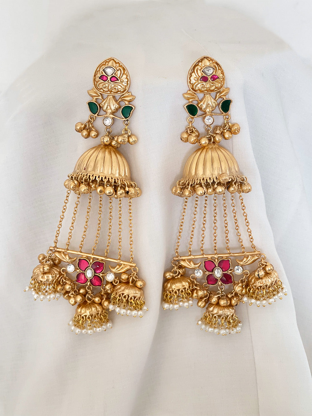 Ishhaara Stunning Dome Shaped Jhumkas