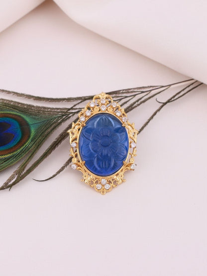 Ishhaara Stunning Lapis Lazuli Brooch