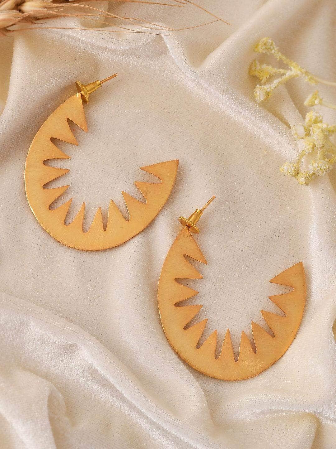 Ishhaara Sun Burst Hoop Earring