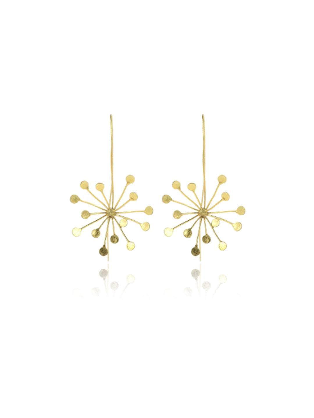 Ishhaara Sun Burst Long Hook Earring