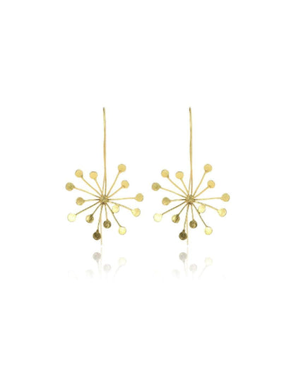 Ishhaara Sun Burst Long Hook Earring