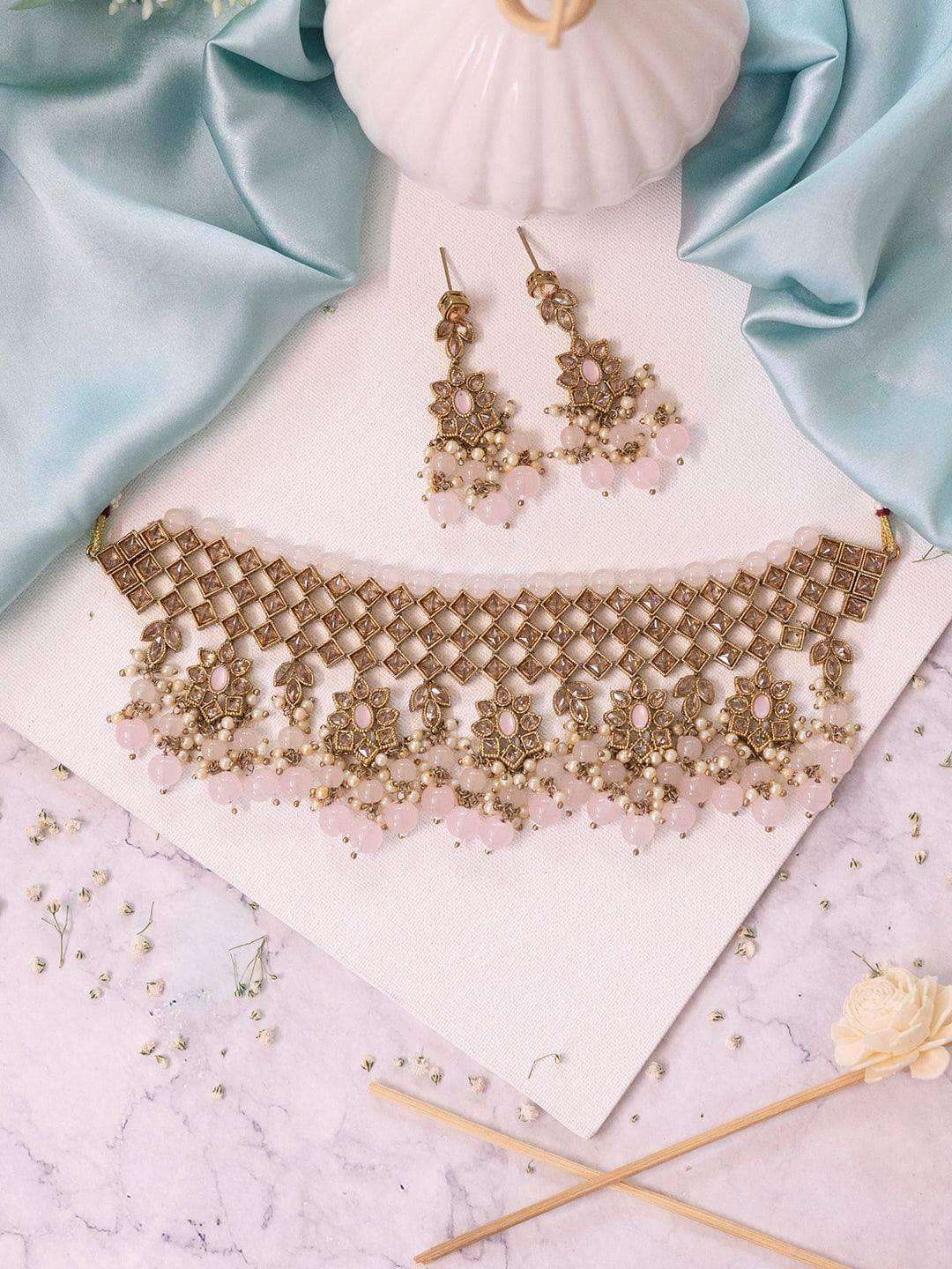 Ishhaara Surbhi Chandna In Reverse Ad Choker And Earring Set
