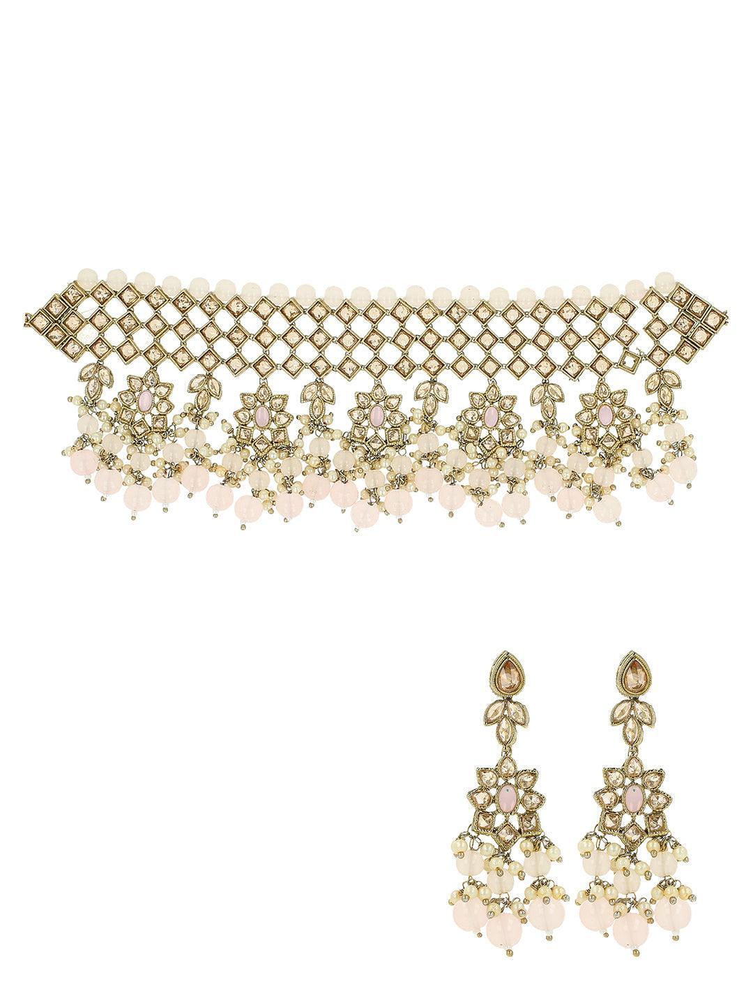 Ishhaara Surbhi Chandna In Reverse Ad Choker And Earring Set