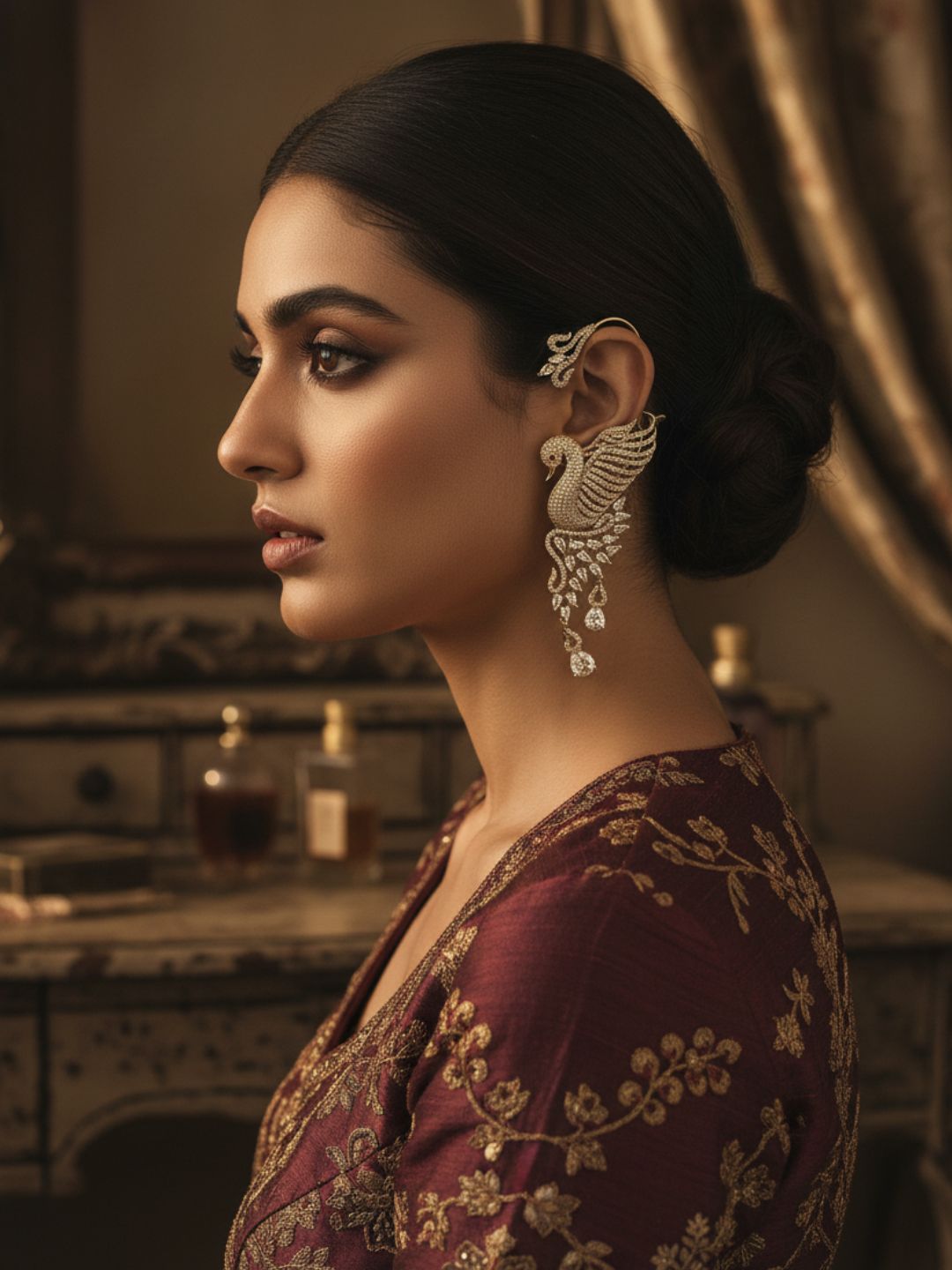 Ishhaara Swan Earcuff Earring