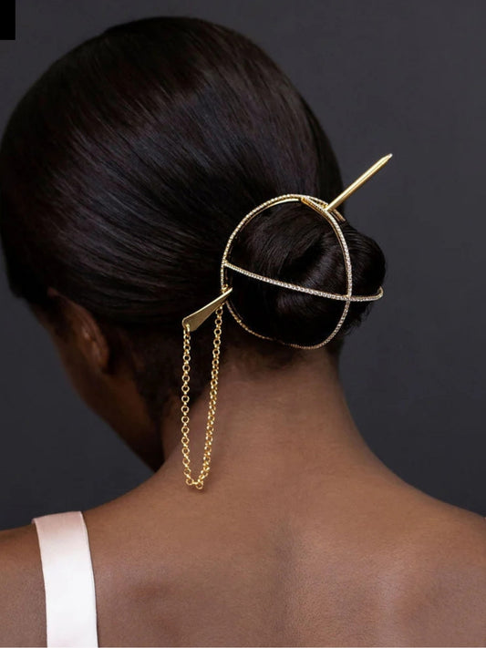 Ishhaara Swarovski Bun Cage