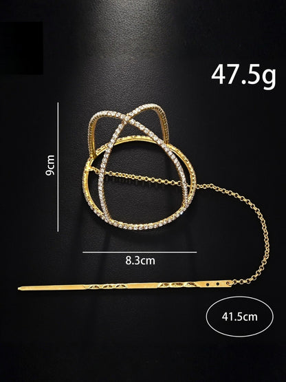Ishhaara Swarovski Bun Cage