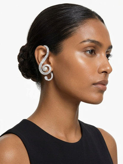 Ishhaara Swarovski White Capsule Earrings