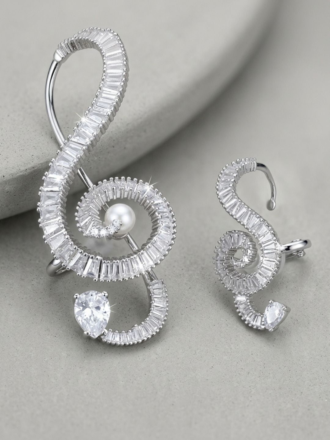 Ishhaara Swarovski White Capsule Earrings