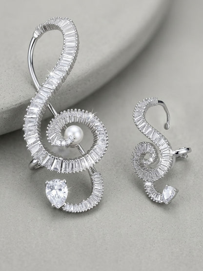 Ishhaara Swarovski White Capsule Earrings