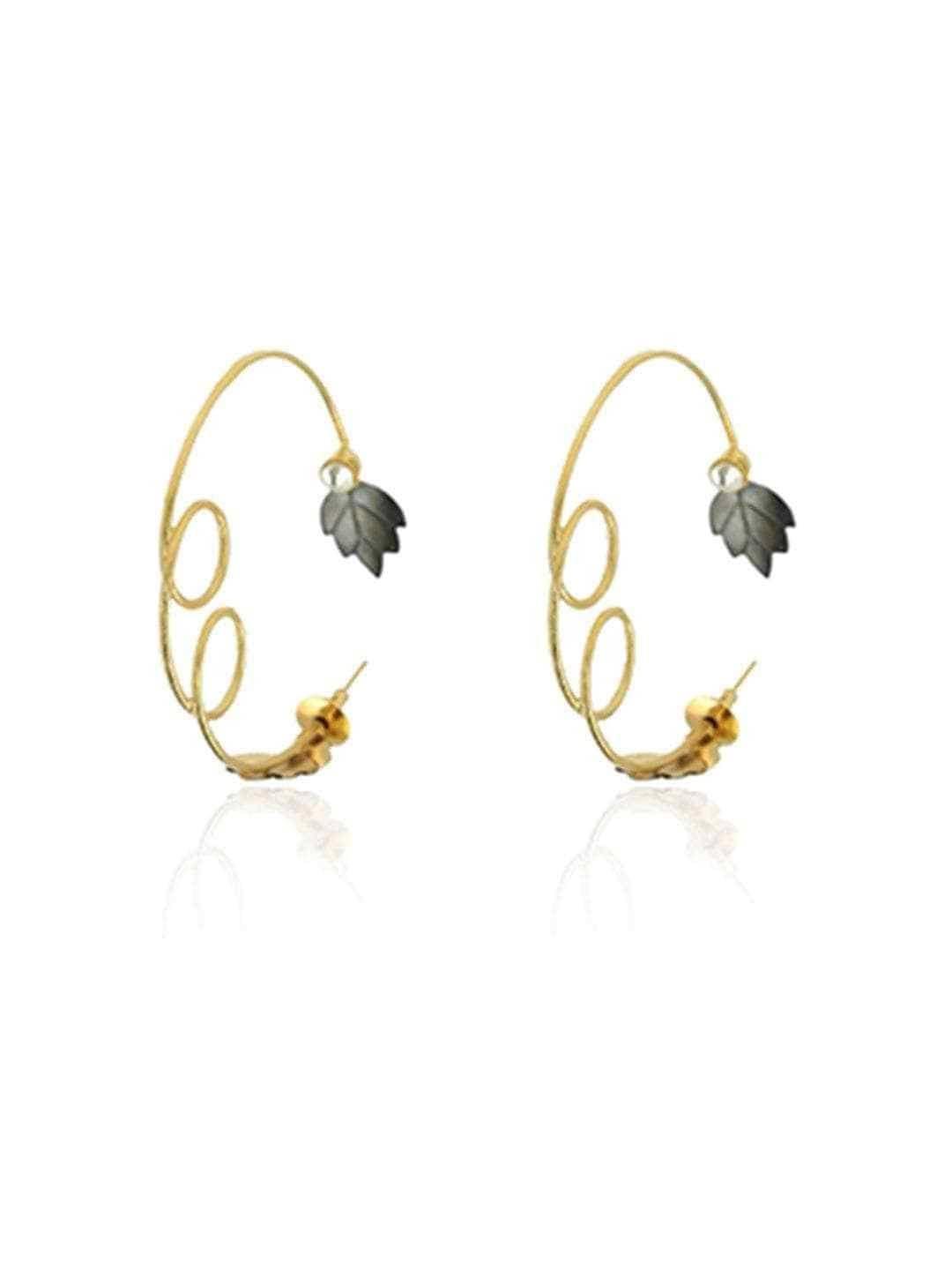 Ishhaara Swirl Leaf Hoop Earring