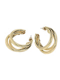 Ishhaara Taapsee Pannu Gold Triple Hoop Earrings