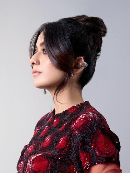 Ishhaara Tanya Maniktala In Geometric Web Tangled Earcuff