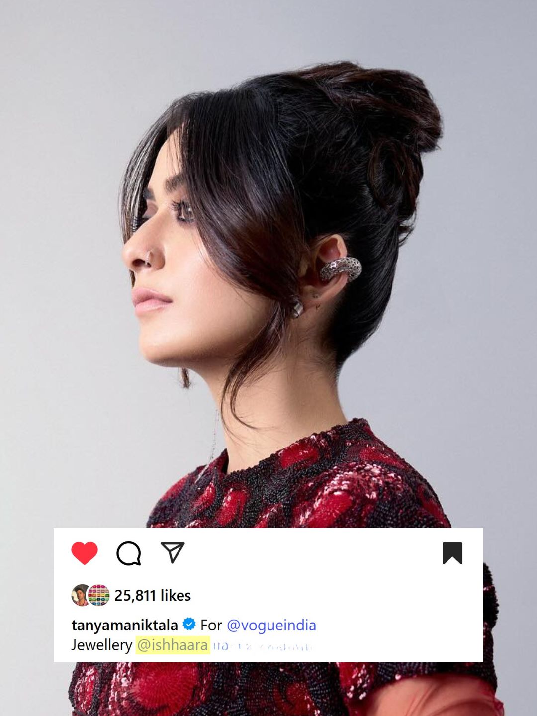 Ishhaara Tanya Maniktala In Geometric Web Tangled Earcuff