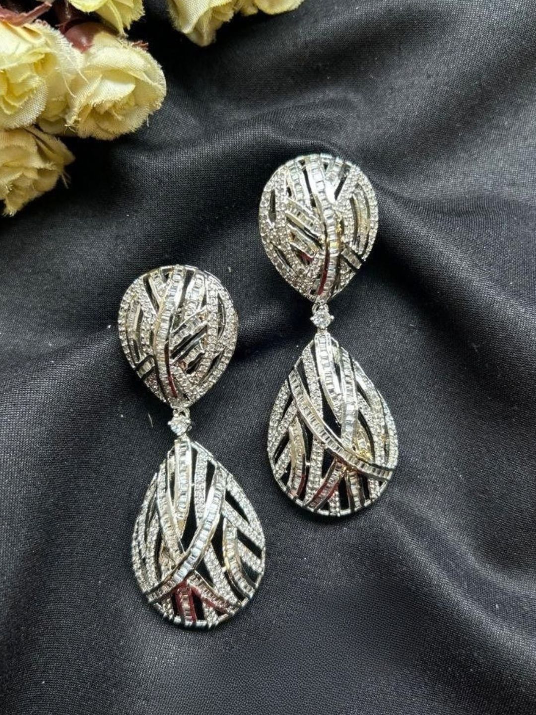 Ishhaara Teardrop Statement Earrings