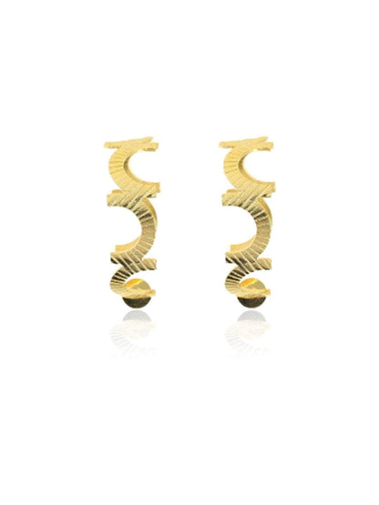 Ishhaara Textured C Hoop Huggie Earring