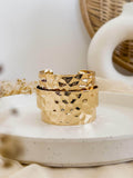 Ishhaara Textured Gold Cuff Bracelet