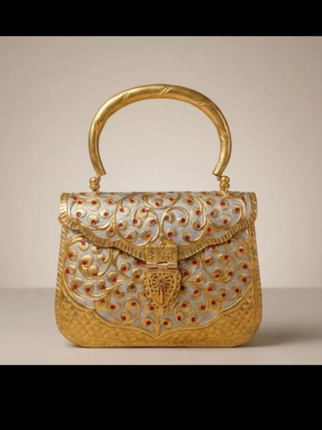 Ishhaara Textured Suede Structured Handheld Bag