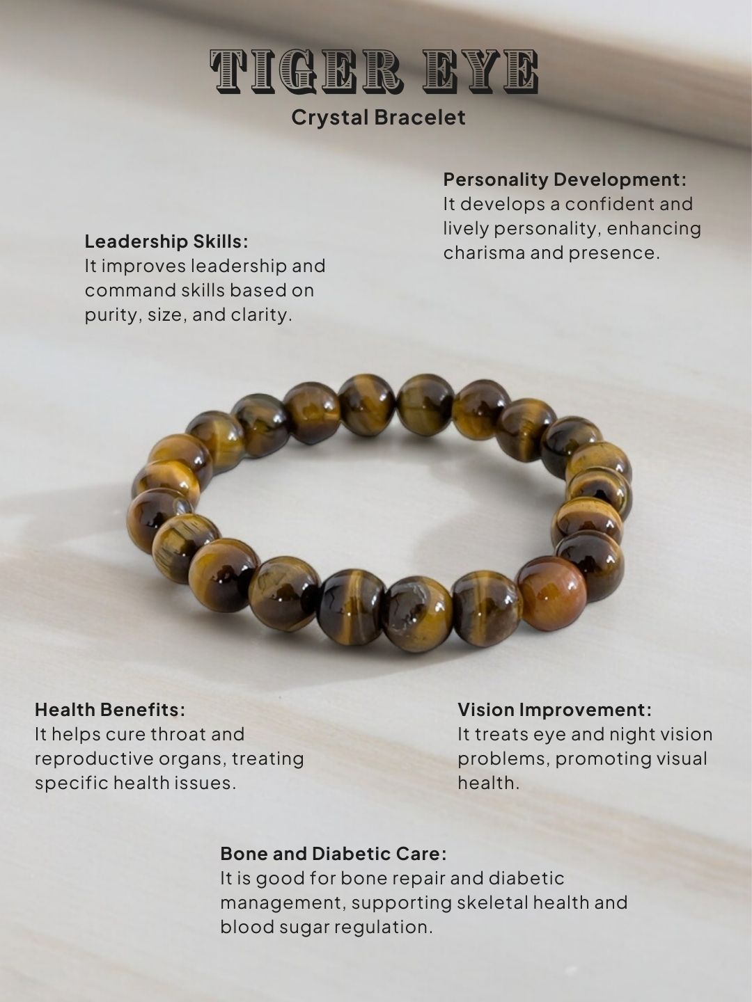 Ishhaara Tiger Eye Crystal Bracelet