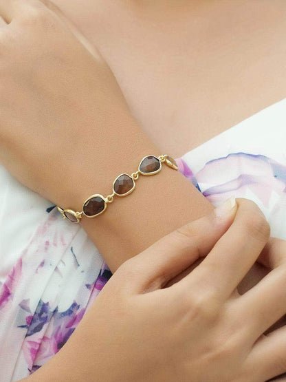 Ishhaara Tiger Eye Sparkler Bracelet
