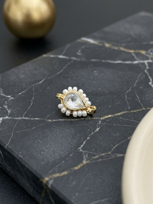 Ishhaara Tilak Shaped Kundan Studded Nath