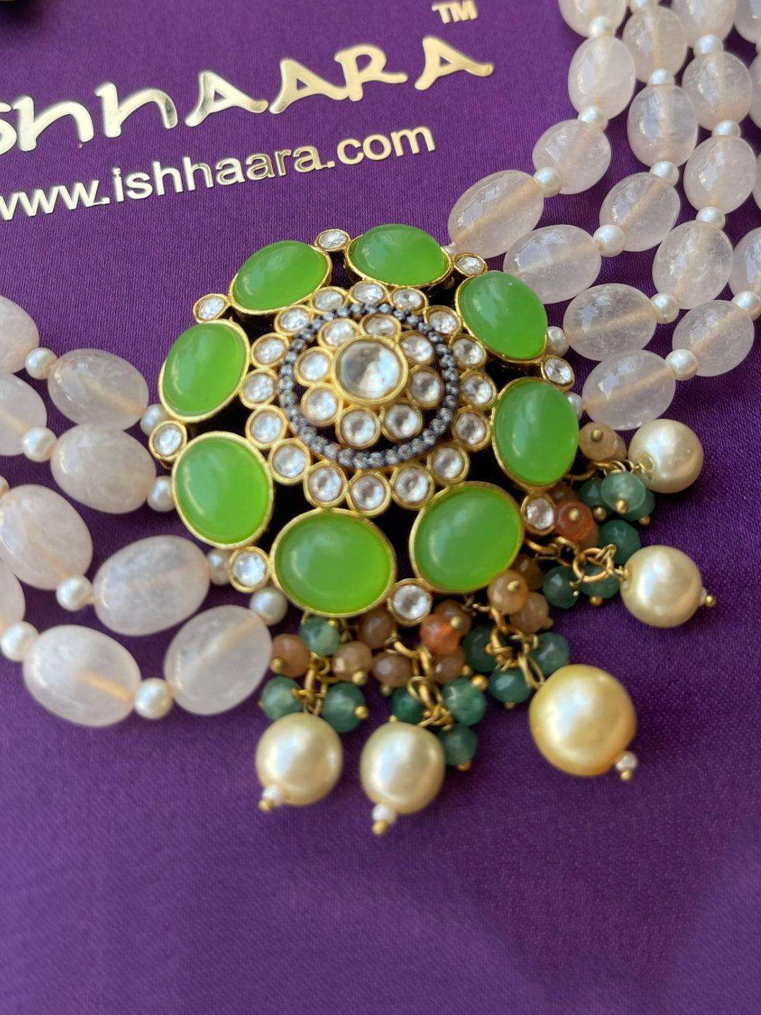 Ishhaara Tina Dhanak In Precious Choker Beaded Necklace Set