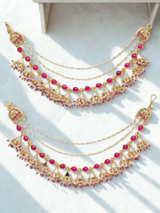 Ishhaara Traditional Antique Maatal Ear Chains