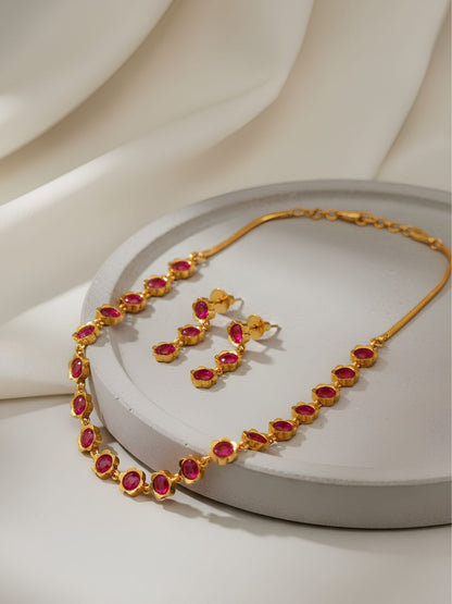 Ishhaara Traditional Attigai Necklace Set