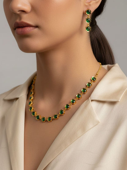 Ishhaara Traditional Attigai Necklace Set