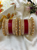 Ishhaara Traditional Cherry Red Punjabi Chooda