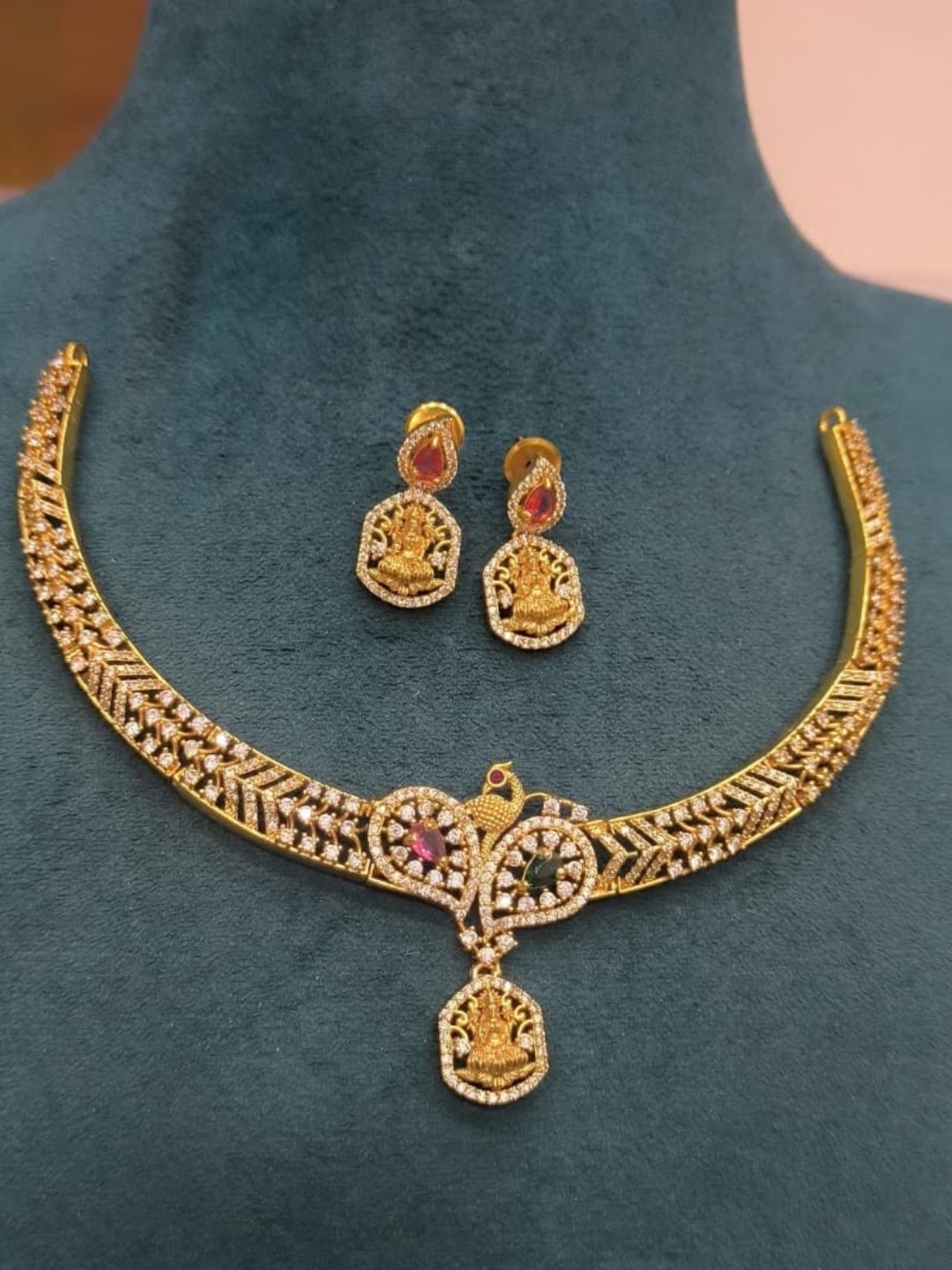 Ishhaara Traditional Cz Stone Necklace