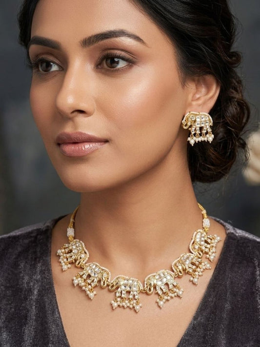 Ishhaara Traditional Elephant Necklace