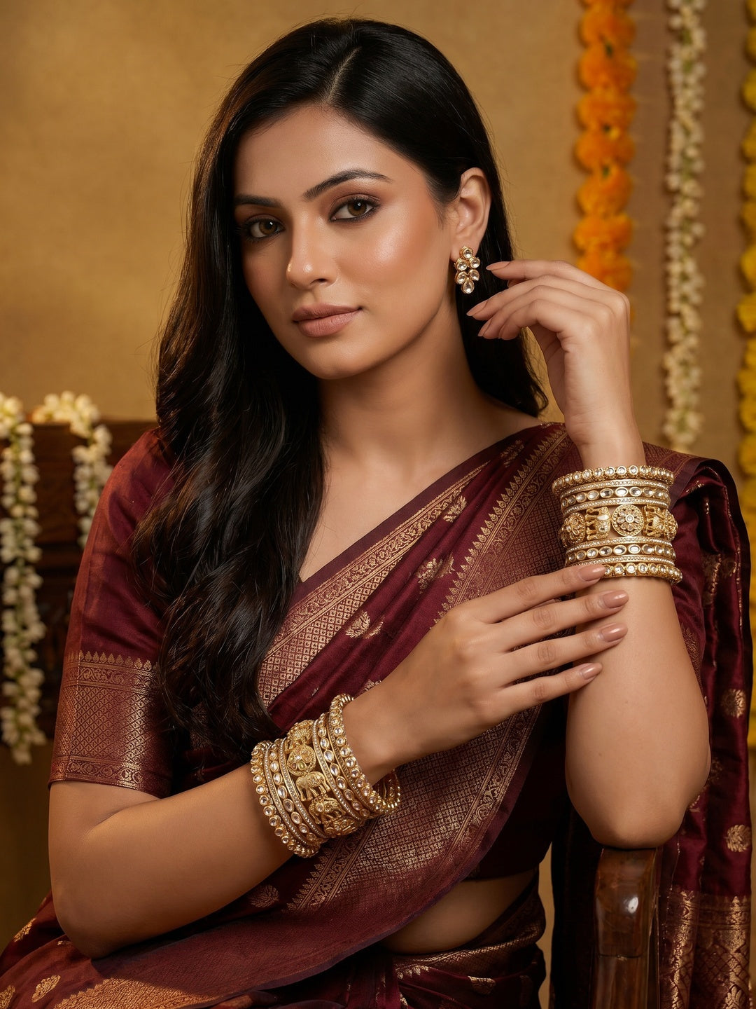 Ishhaara Traditional Gold Bangle Sets for Women - view 3