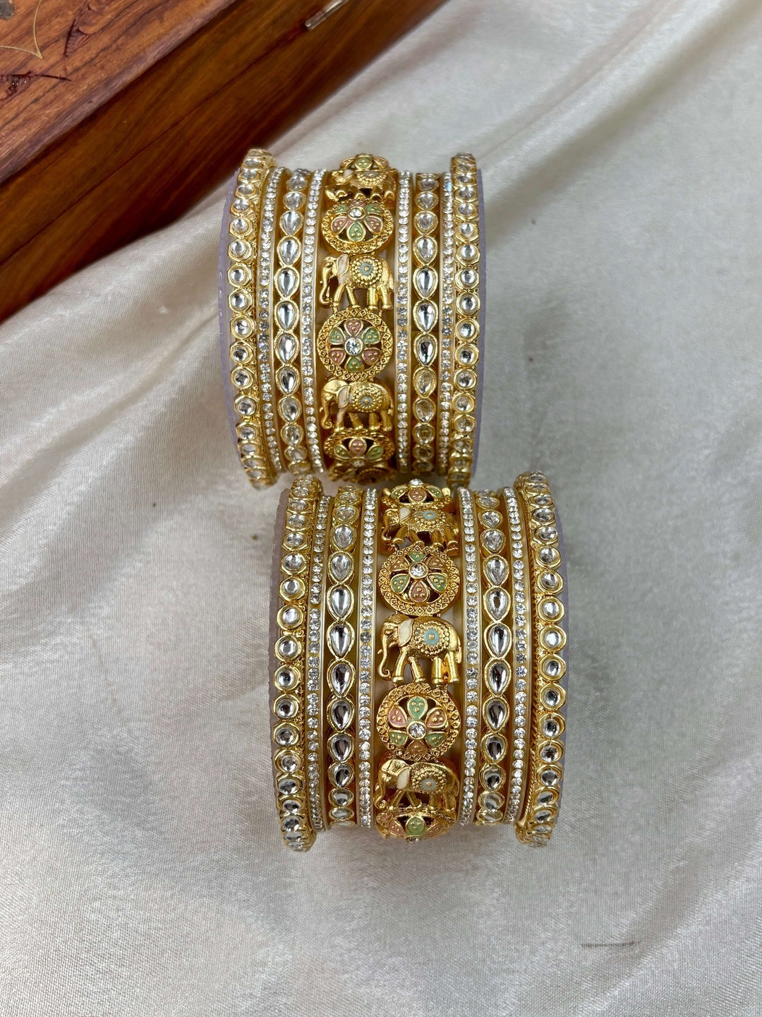 Ishhaara Traditional Gold Bangle Sets for Women - view 5