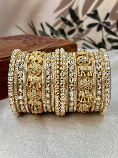 Ishhaara Traditional Gold Bangle Sets for Women - view 7