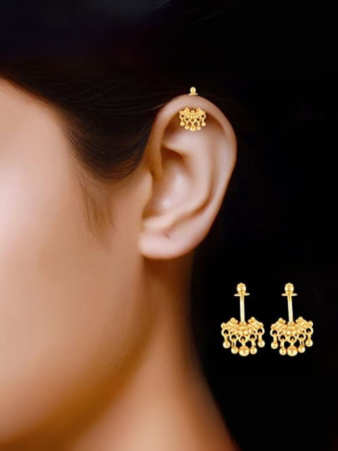 Ishhaara Traditional Gold Platted Bugdi Earrings