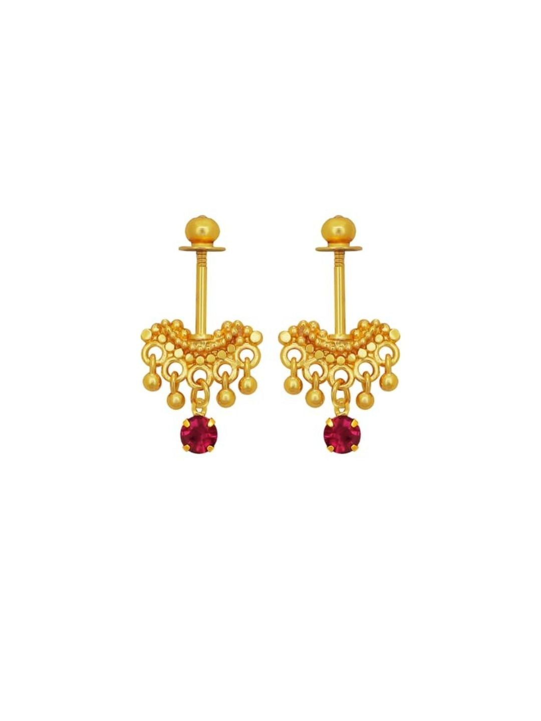 Ishhaara Traditional Golden Bugadi Earrings