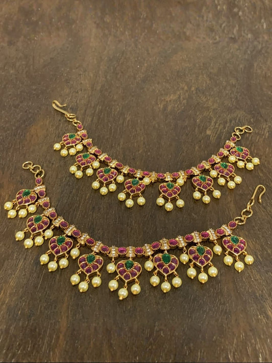 Ishhaara Traditional Goldplated Ear Chains