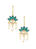 Ishhaara Traditional Green Colored Bugdi Earrings