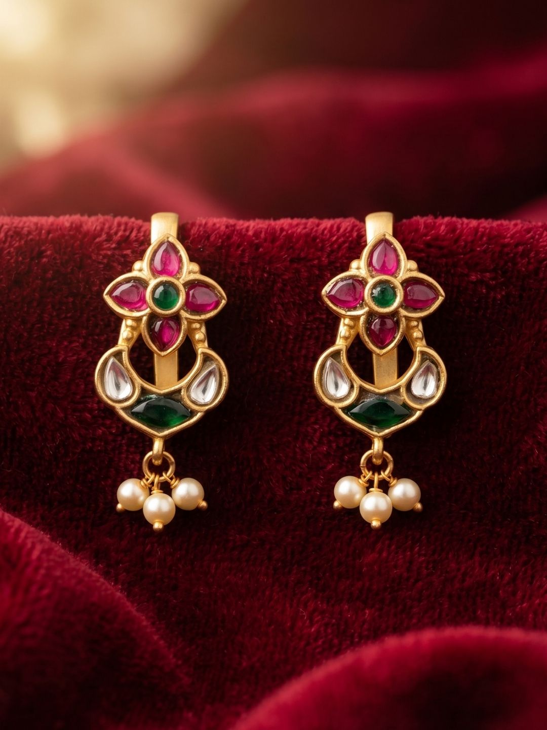 Ishhaara Traditional Jadau Kundan Bugadi Earrings