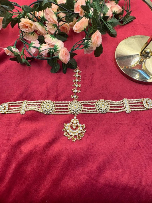 Ishhaara Traditional Jadau Kundan Mathapatti