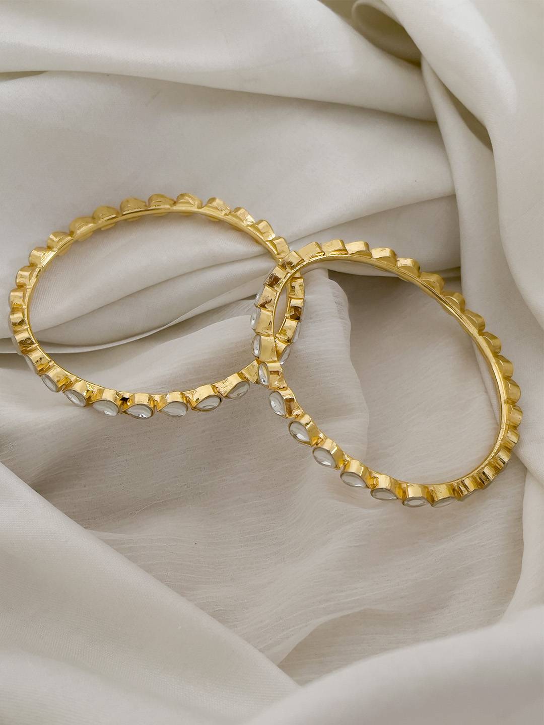 Ishhaara Traditional Kundan Polki Bangles