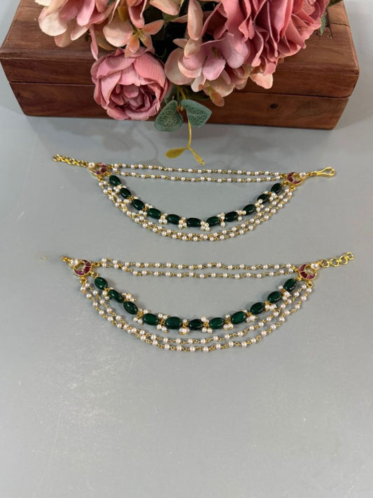 Ishhaara Traditional Kundan Studded Ear Chains
