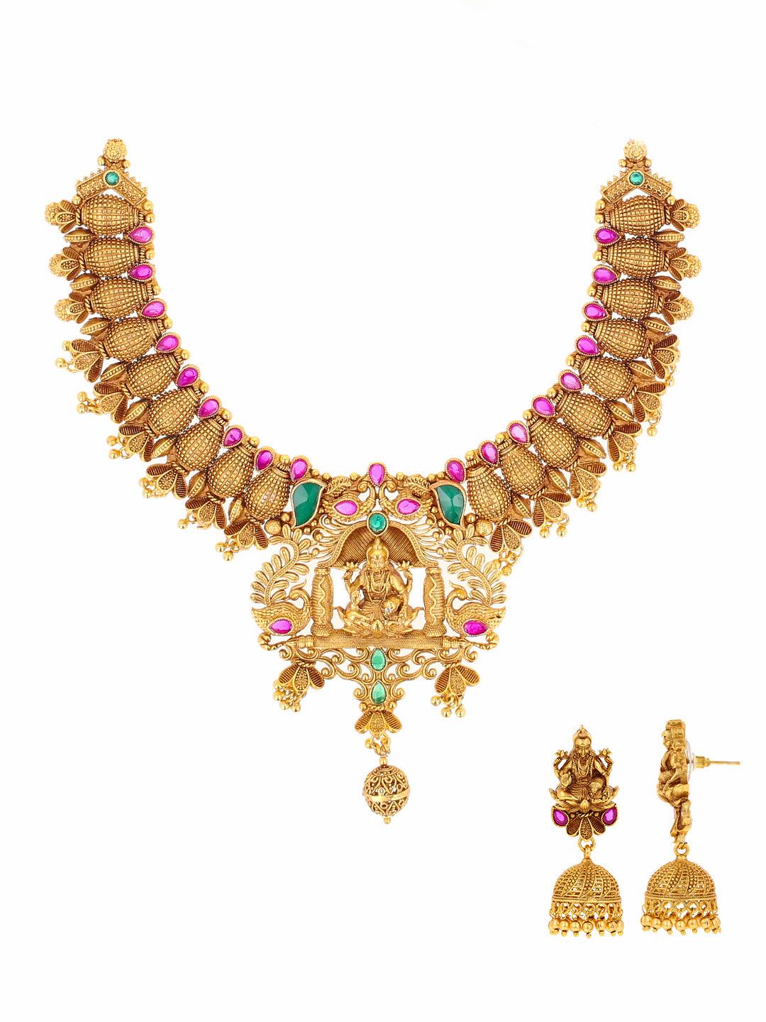 Ishhaara Traditional Mahalakshmi Bridal Necklace Set