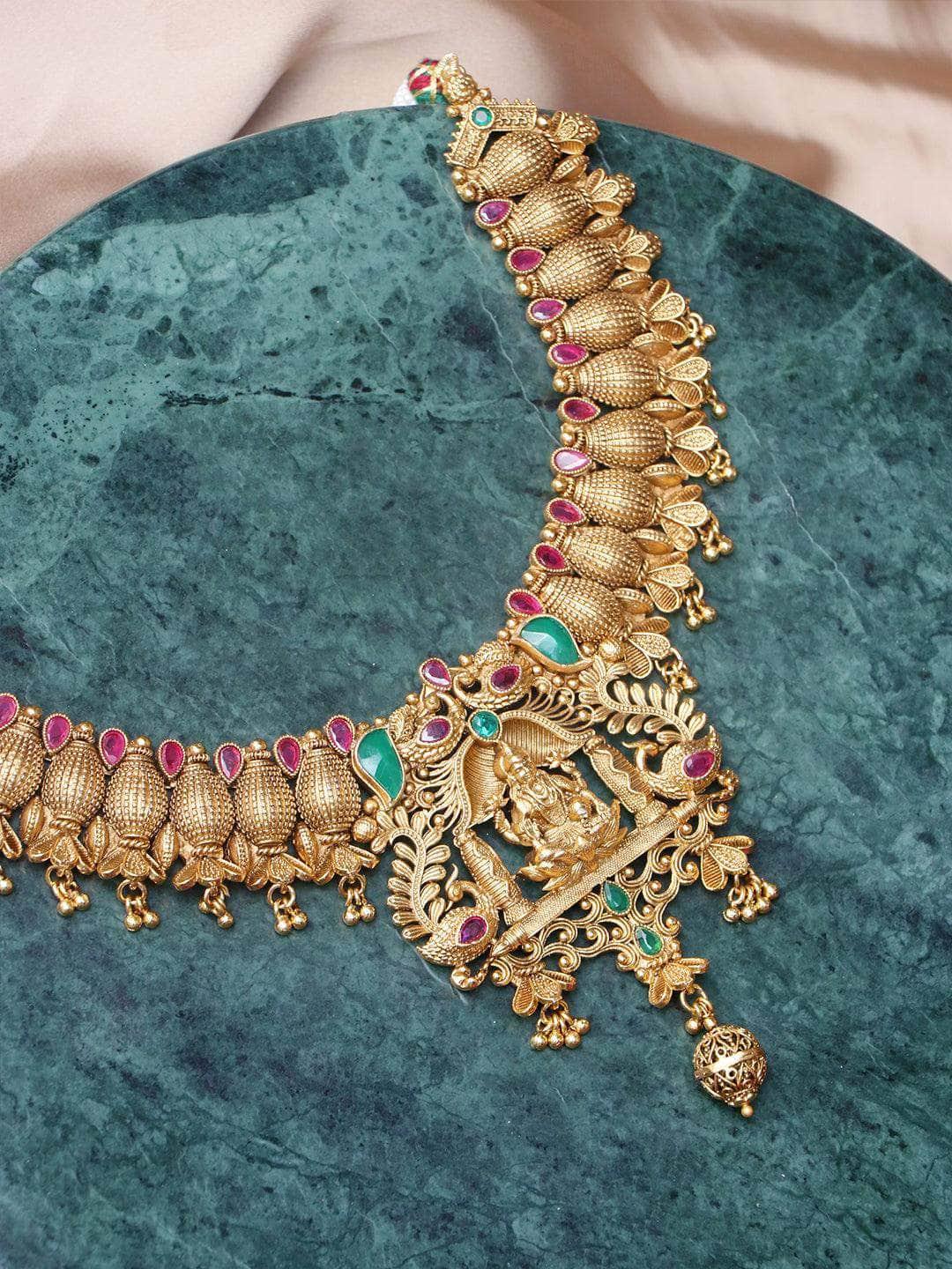 Ishhaara Traditional Mahalakshmi Bridal Necklace Set