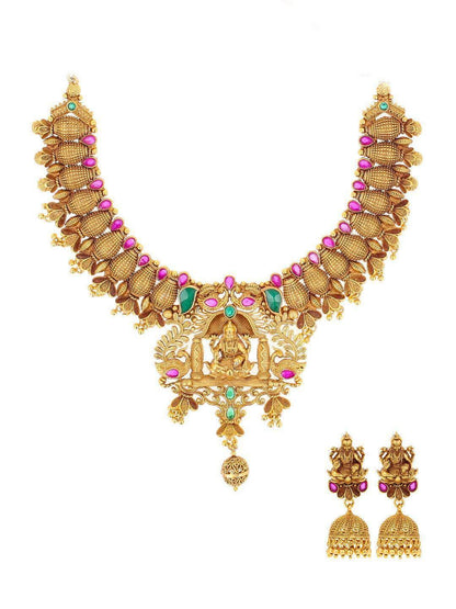 Ishhaara Traditional Mahalakshmi Bridal Necklace Set
